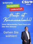 Heute ist Kommunalwahl.

Heute haben wir, die Bürgerinnen und Bürger in Diedorf die Möglichkeit, über die Zukunft unserer Gemeinde mitzuentscheiden.

Nutzen Sie Ihr Wahlrecht und gehen Sie wählen. 

Jede Stimme trägt dazu bei, unsere Gemeinde aktiv mitzugestalten.

Unser bärenstarkes Team freut sich über Ihre Unterstützung und Ihr Vertrauen.

🗳️ Gehen Sie wählen – für Diedorf.

#Kommunalwahl #Diedorf #CSUDiedorf #starkfürdiedorf